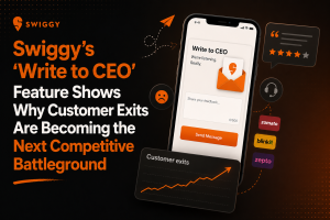 Swiggy’s ‘Write to CEO’ Feature Shows Why Customer Exits Are Becoming the Next Competitive Battleground