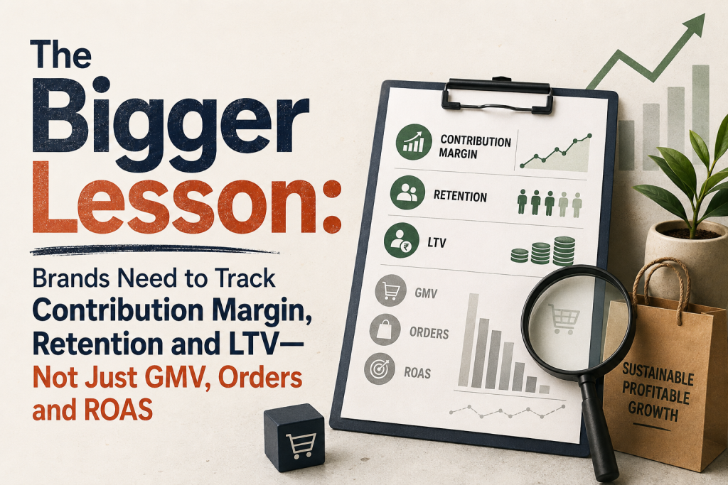 The Bigger Lesson: Brands Need to Track Contribution Margin, Retention and LTV—Not Just GMV, Orders and ROAS
